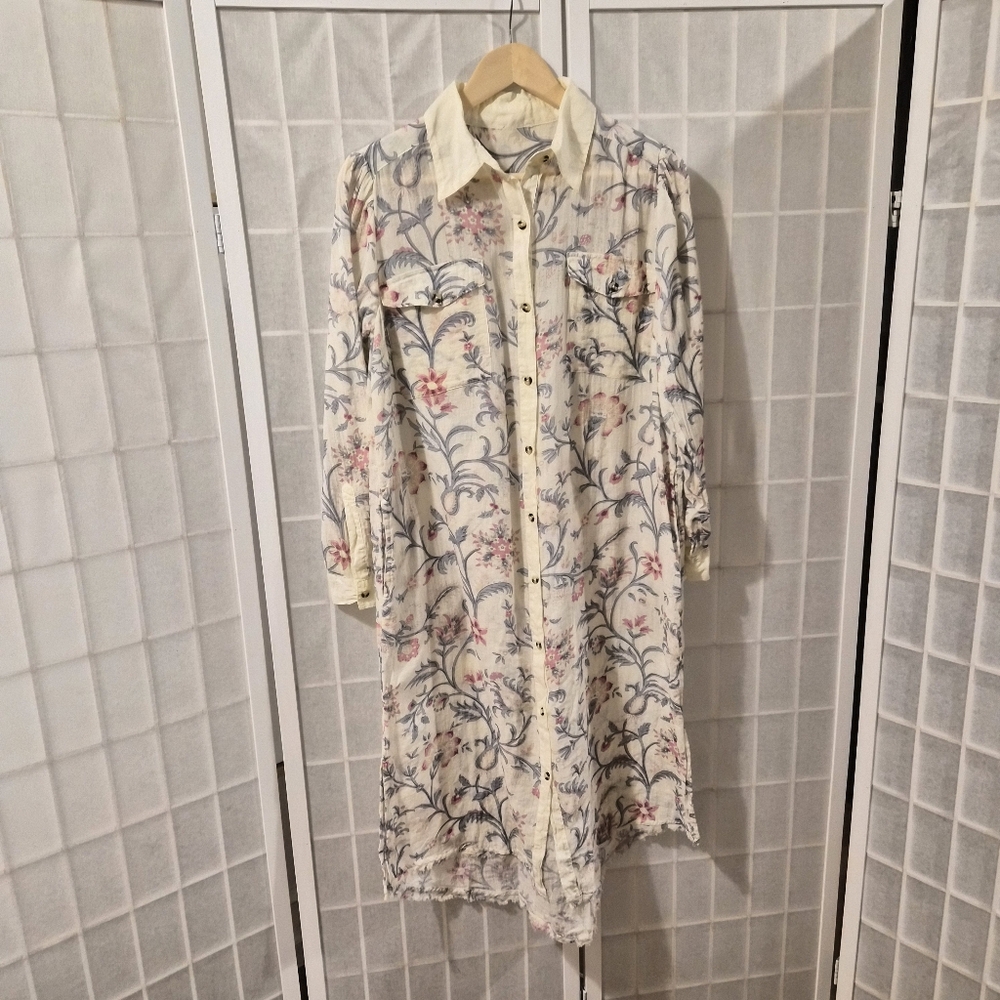 Sundance Cream Floral Dress Sz XS